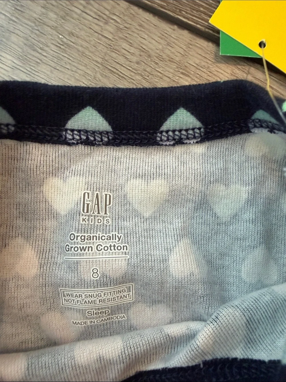 NWT Gap Kids Organic Rainbow Heart Pajama Set